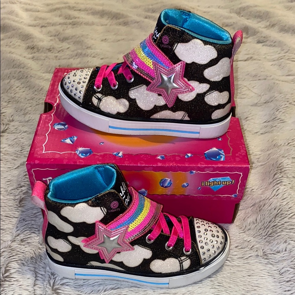 Skechers Twinkle Toes Kids Shoes - Black